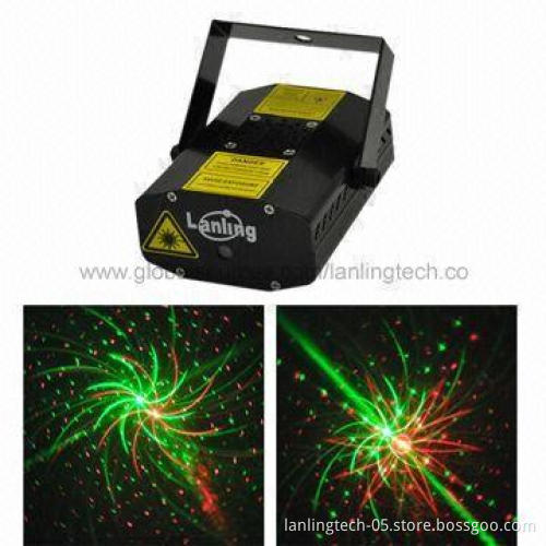 4 Gobos Mini Disco Laser Lighting, 130 x 92 x 52mm Laser Size